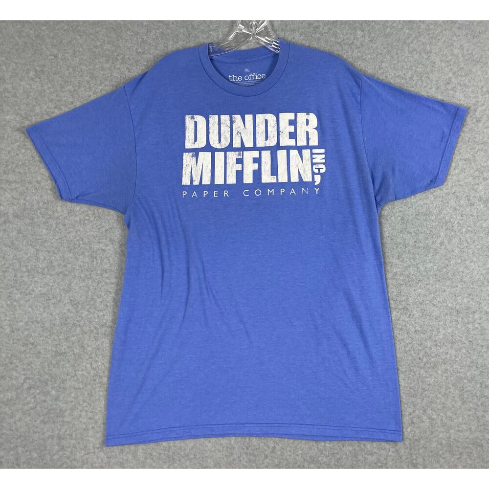 The Office Dunder Mifflin T Shirt Size XL Blue Funny TV Show